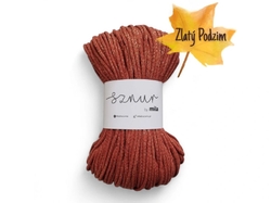 Bavlněná šňůra Glitter 3mm - Měděná zlatá