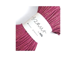 Bavlněná šňůra Glitter 3mm - AMARANT zlatá