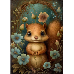 Panel - satin - 18x25cm - Veverka