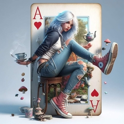 Panel - Dívka s kartou