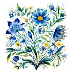 Panel 20x20cm - bavlna - Folklor